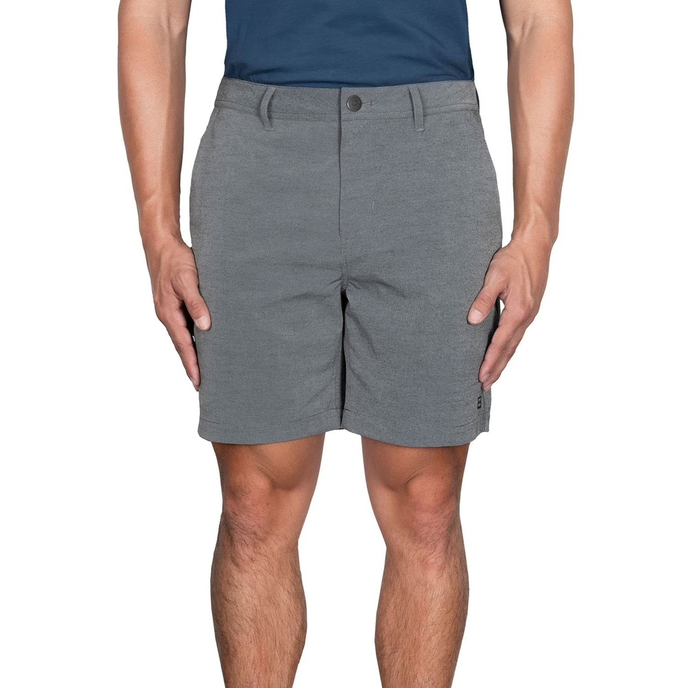 Billabong Men Hybrid Shorts 40 Charcoal Gray Stretch Chino Cargo Utility Solid